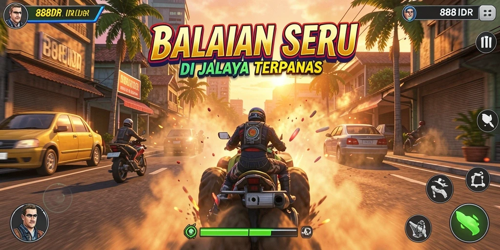 Tampilan gameplay Racing 888IDR yang menegangkan dan seru.