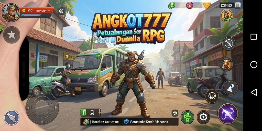 Tampilan gameplay ANGKOT777 yang penuh aksi dan petualangan RPG.
