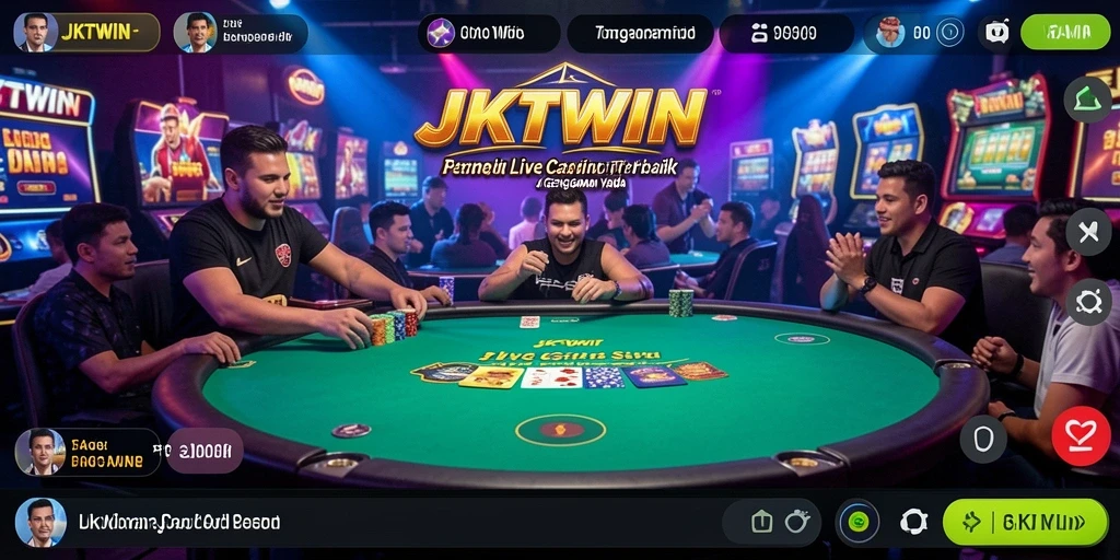 Tampilan gameplay Live Casino JKTWIN dengan dealer profesional dan suasana kasino.