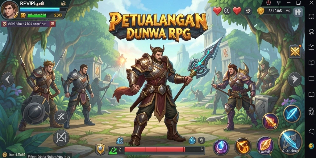 Tampilan gameplay RPVIP8 dengan pertarungan seru dan grafik menawan.