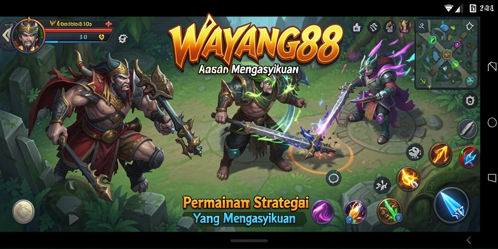 Tampilan menarik dari gameplay <strong>WAYANG88</strong> dengan pertarungan yang dinamis.